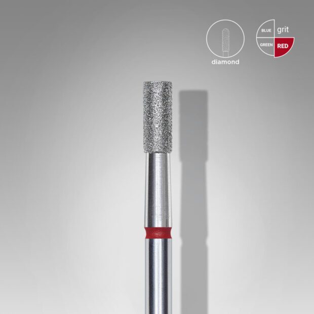 Frez diamentowy walec czerwony średnica 2,5 mm / część pracująca 6 mm