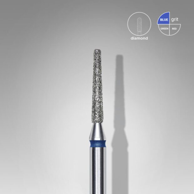 Frez diamentowy ścięty stożek niebieski średnica 1,6 mm / część pracująca 10 mm (wielokrotność 10)