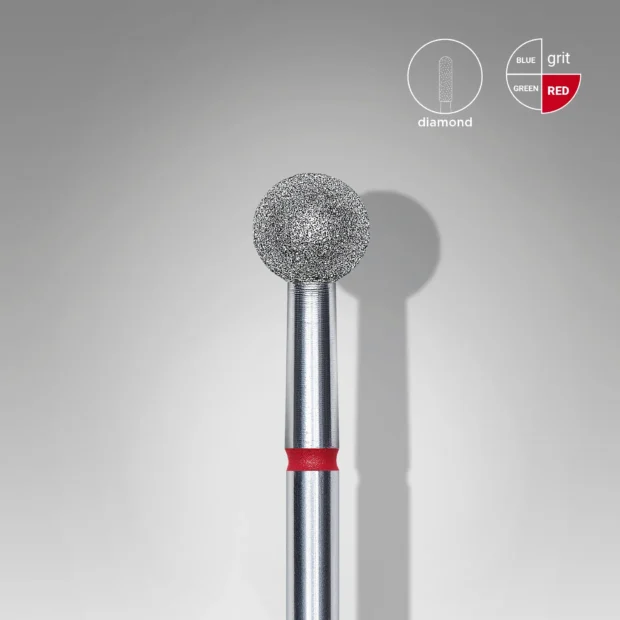 Frez diamentowy kulka czerwona EXPERT średnica 5 mm FA01R050