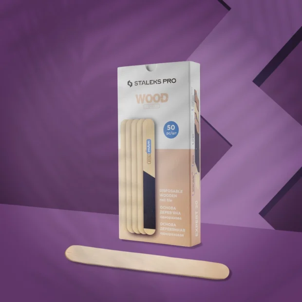 Baza drewniana prosta jednorazowa do pilników EXPERT 20 (50 szt) WBE-20