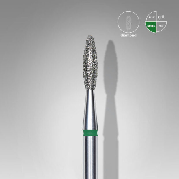 Frez diamentowy STALEKS płomyk 2.1*8mm, zielony FA10G021/8