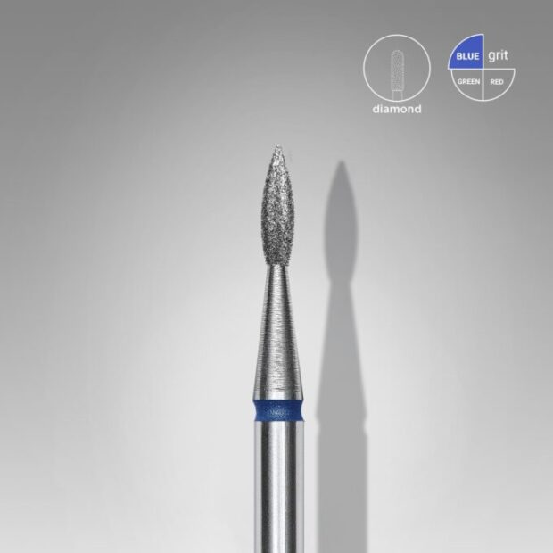 Frez diamentowy Staleks płomień niebieski 1,8 mm / część robocza 8 mm